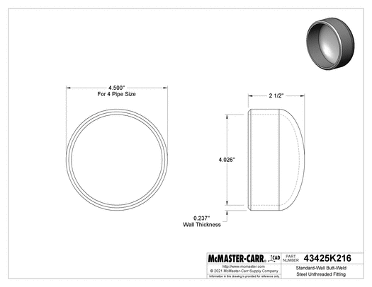 43425K216_Standard-Wall Butt-Weld Steel Unthreaded FittingM.gif