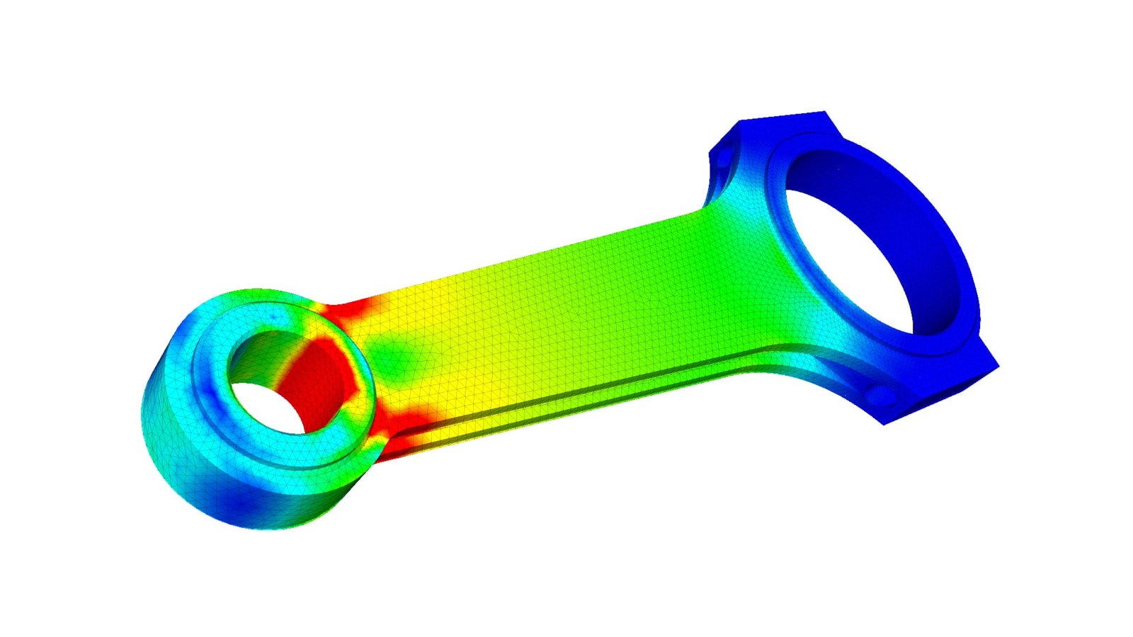 FEA Simulation of a piston rod. The different colors are indicators of variable values that h...jpeg