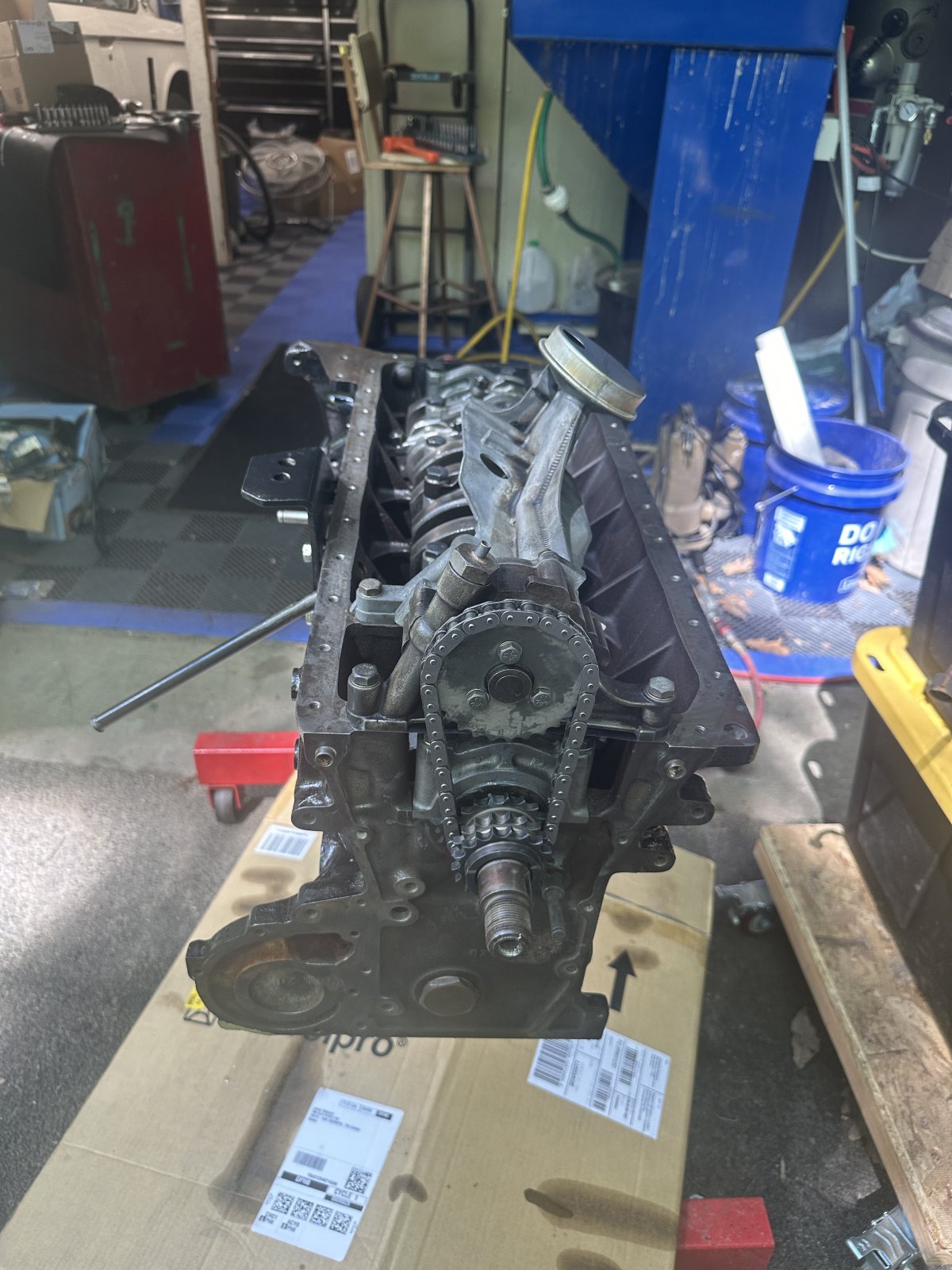 Oil pump installed.JPG