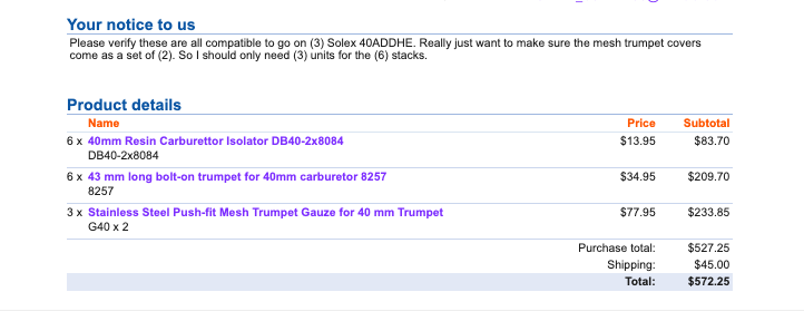 CarburettorDellorto Shop List of Parts Bought.png
