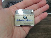 Schneidder Motors Lighter given to me by Joe in 1966-1 sm.JPG