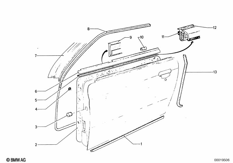 Door weatherstrip front