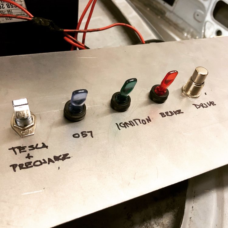 Our Jetson’s-inspired control panel, used for our early testing.